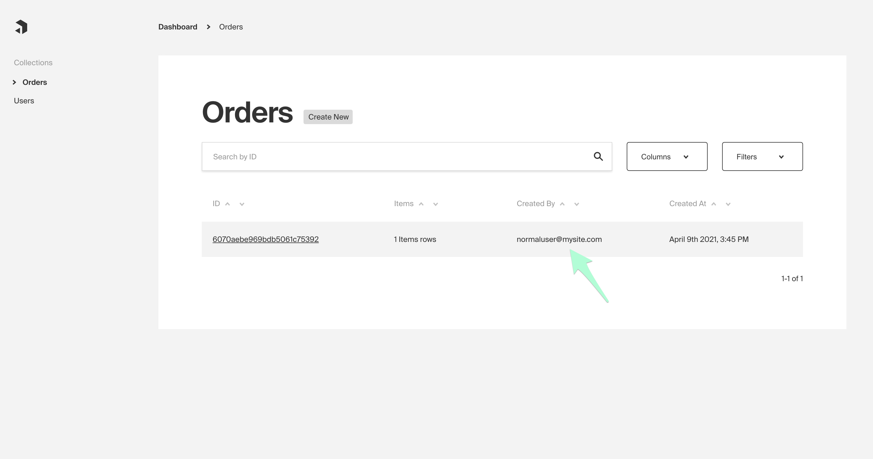 View Single Order as Normal User