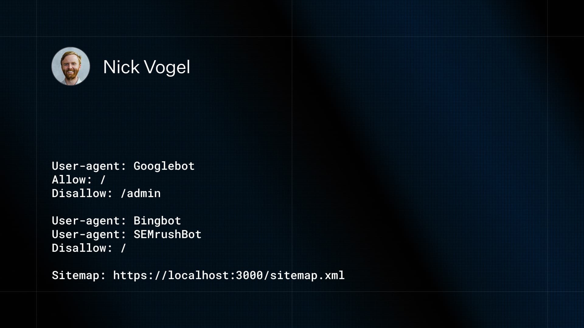 How to create a robots.txt file in Payload with Next.js