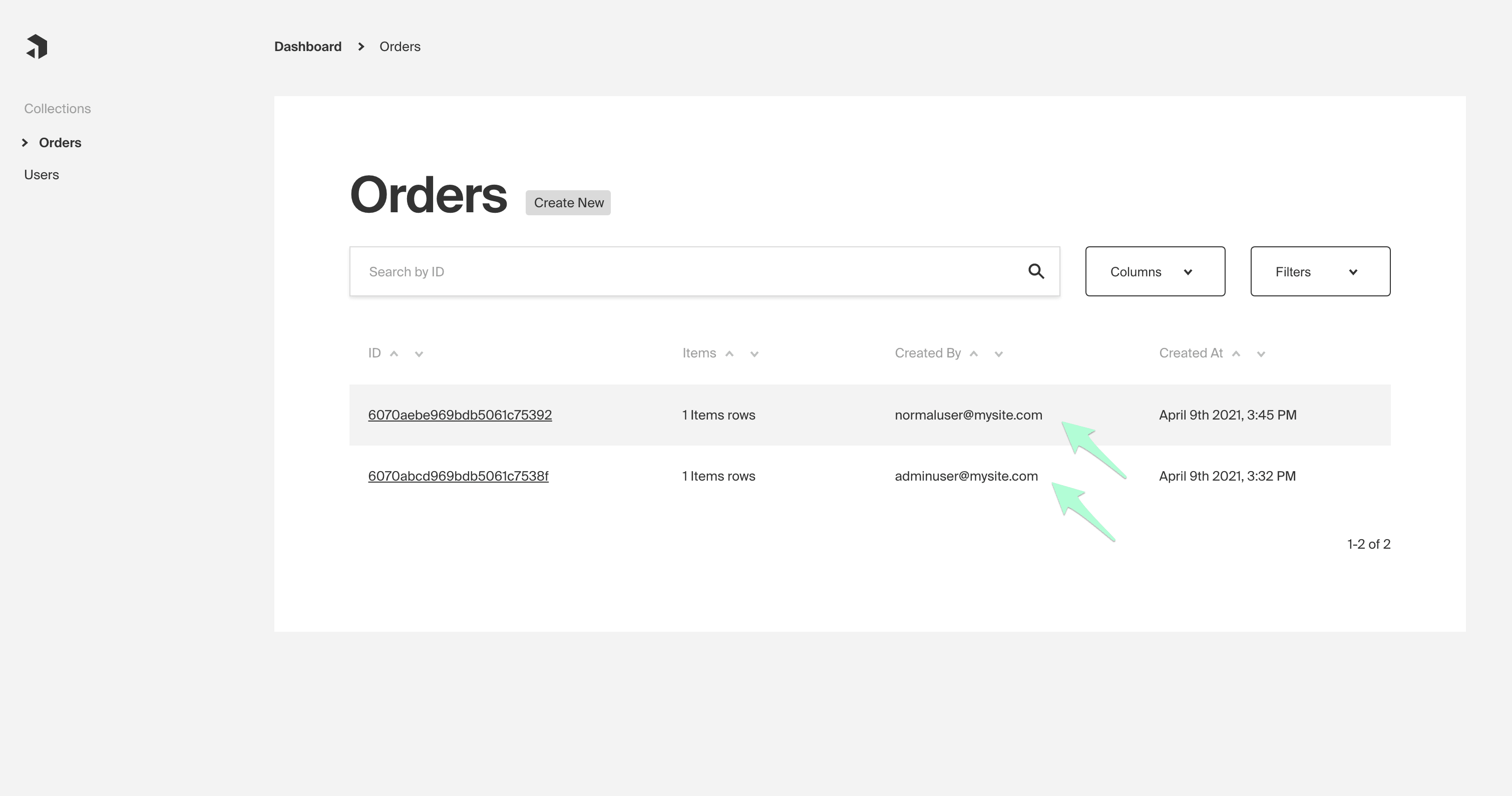 View All Orders As Admin