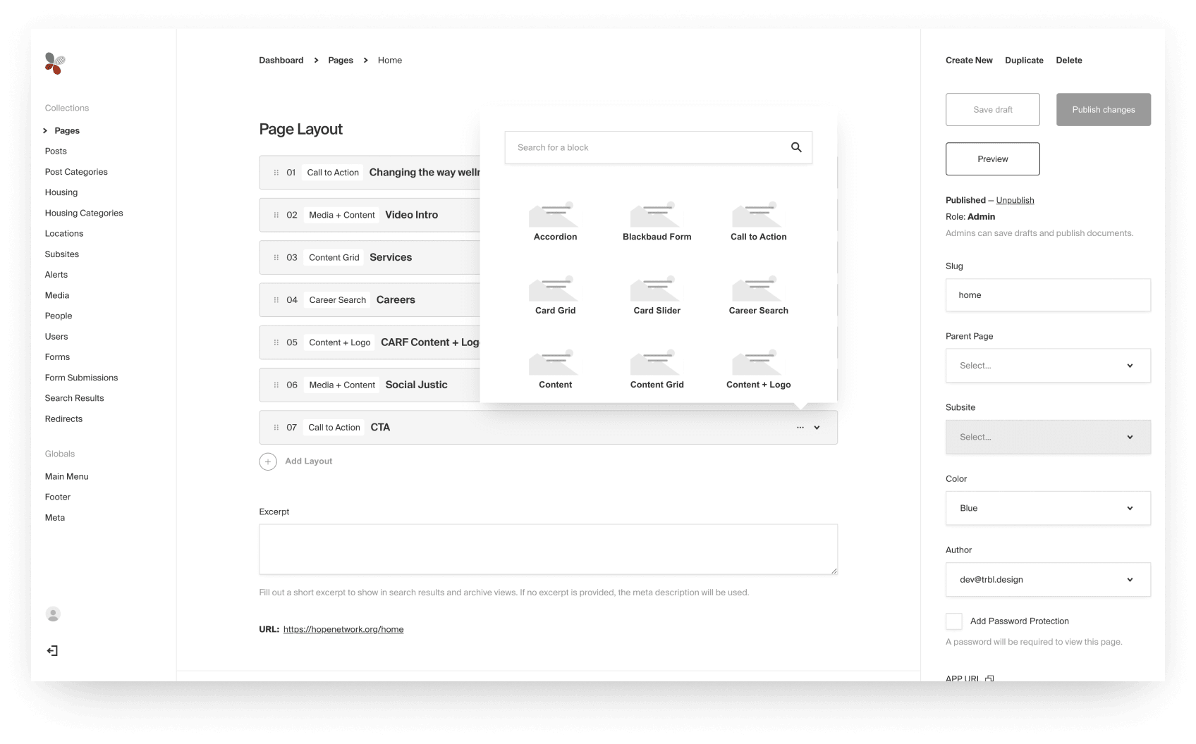 Hope Network Layout Building Blocks