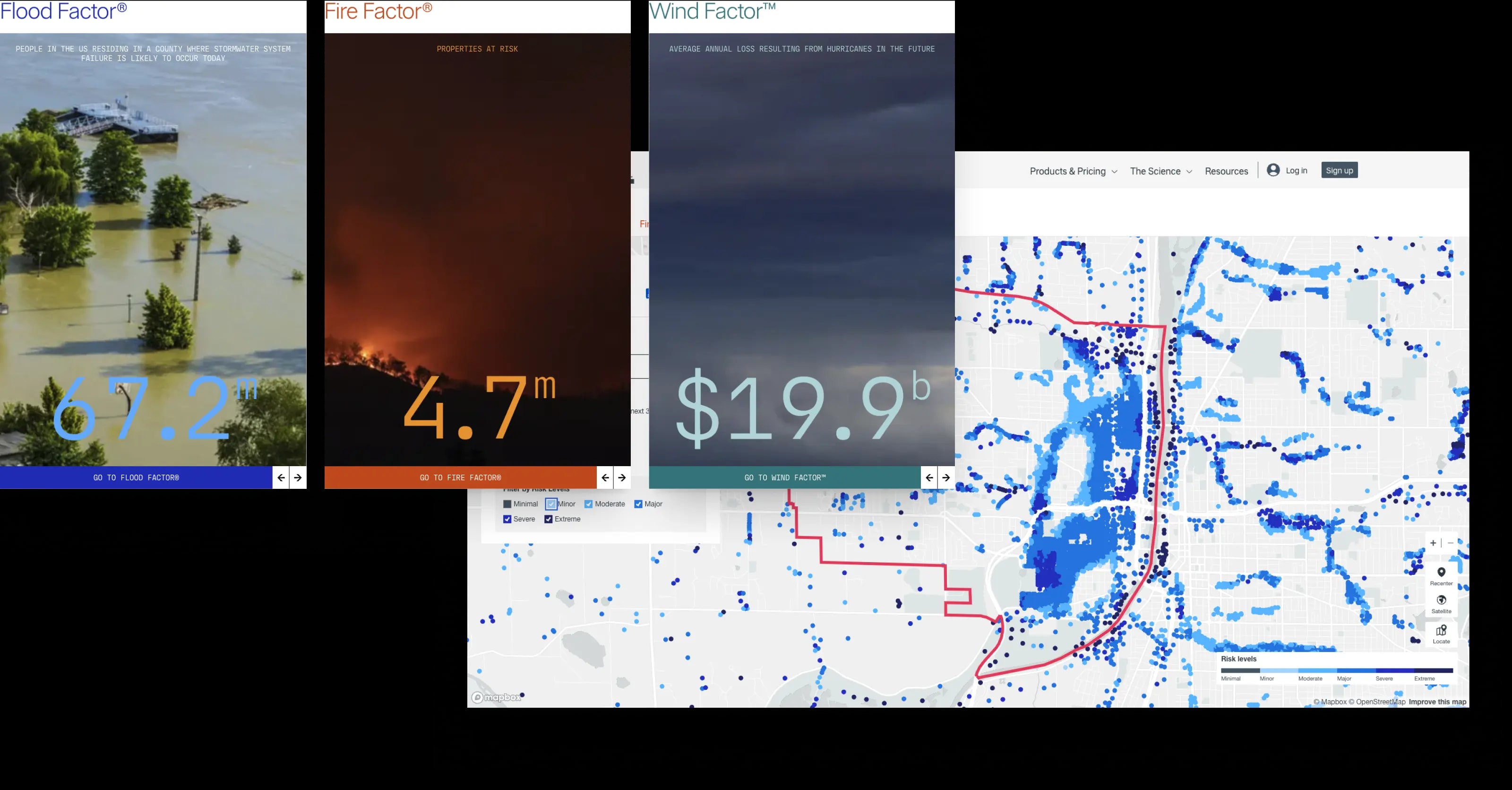 First Street risk factor map