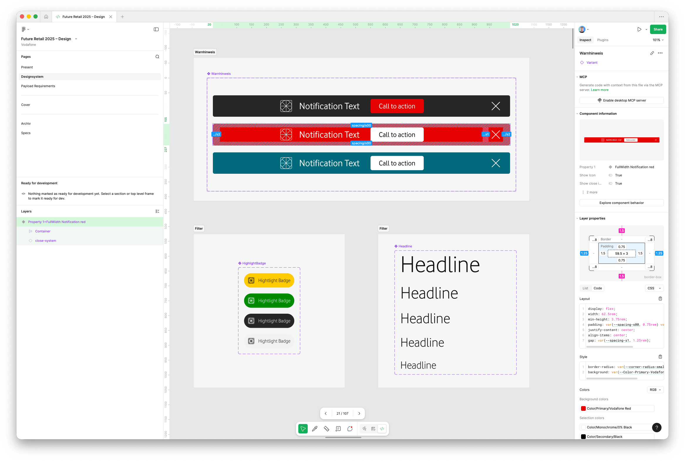 how pemedia uses Dev Mode in Figma to go from design to code