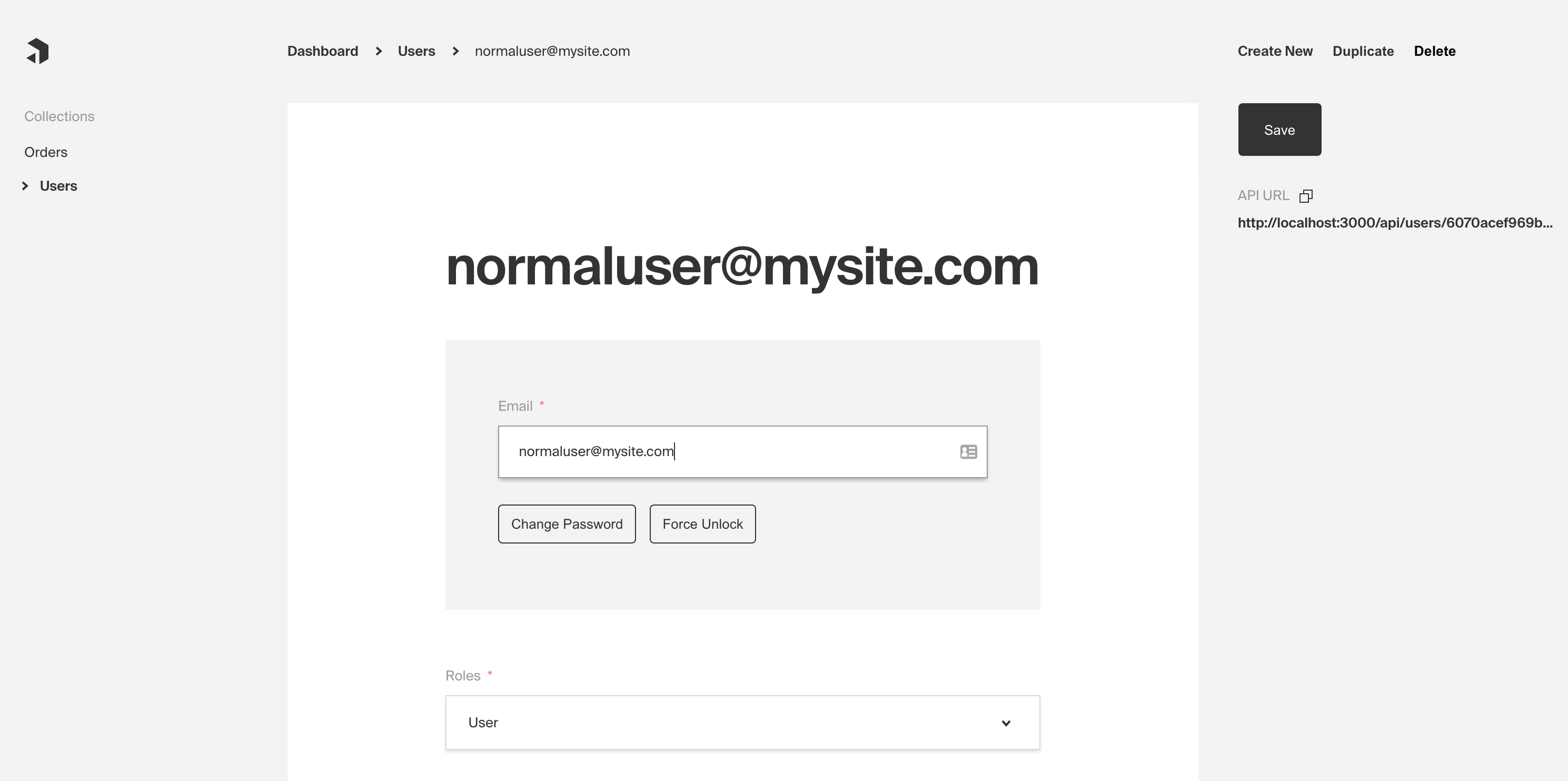 Payload CMS Create Normal User Example