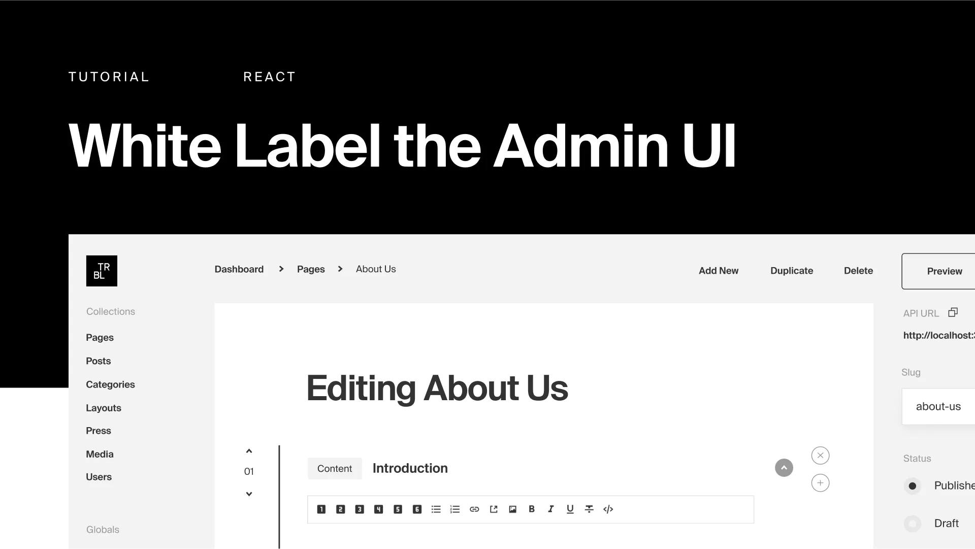 White Label the Admin UI