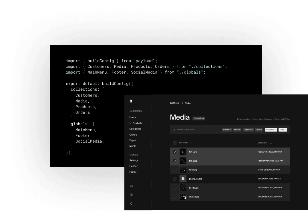 Code and Admin UI example