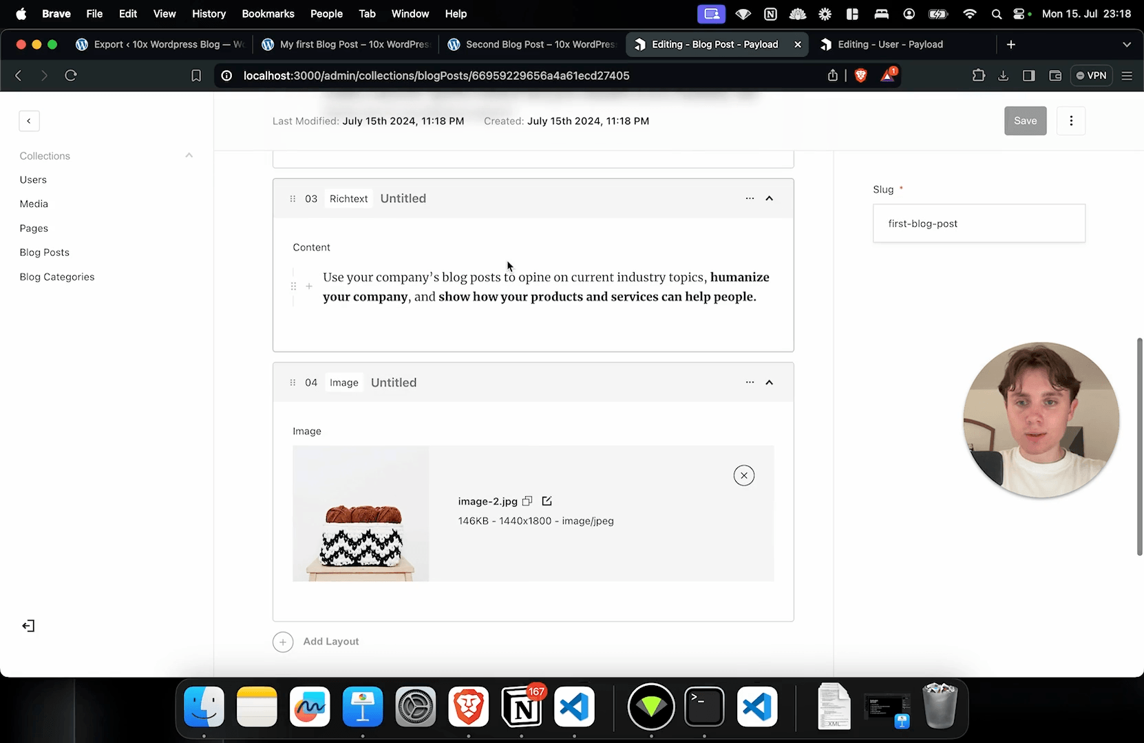 WordPress to Payload tutorial: Successful post migration