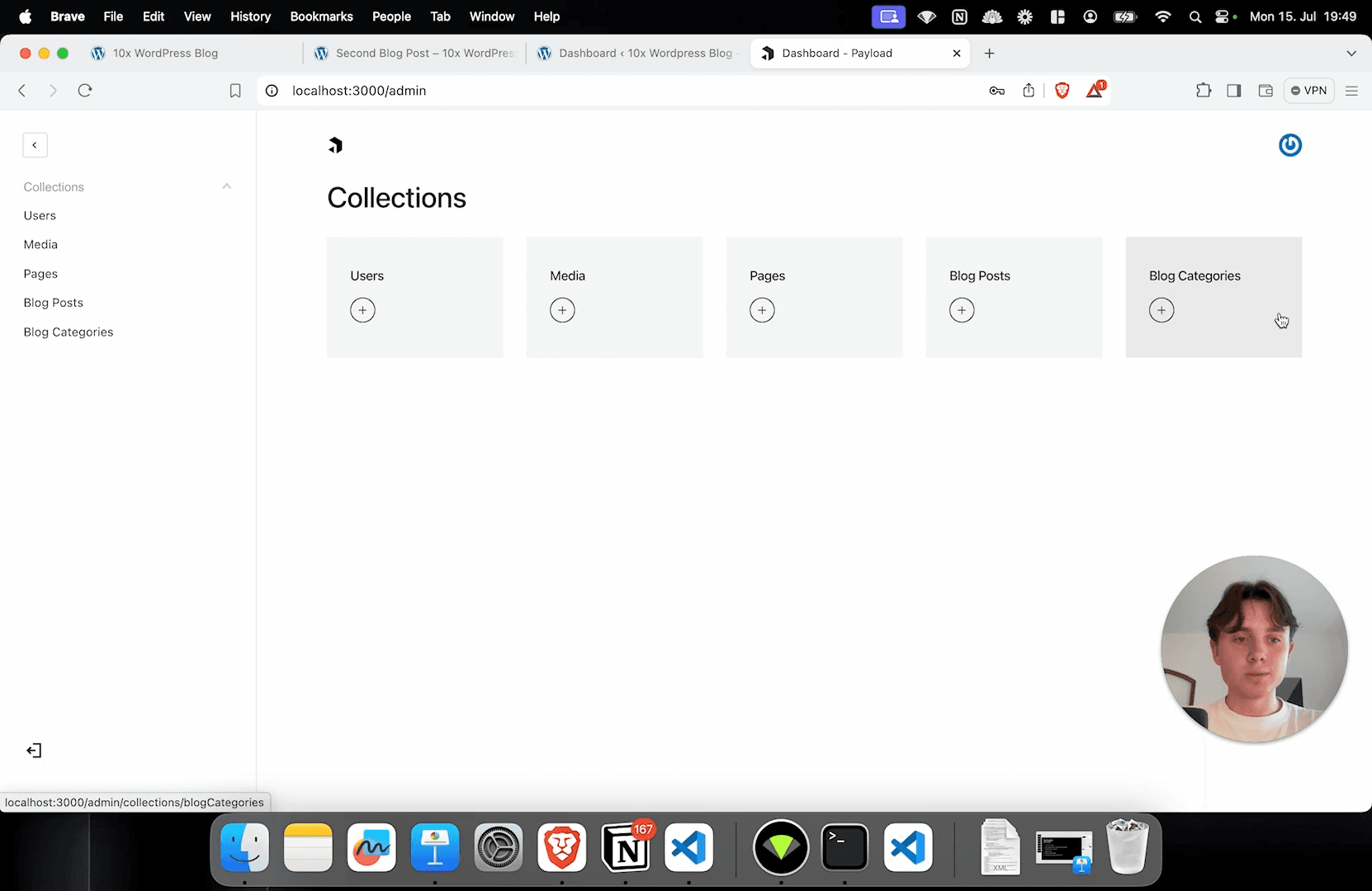 WordPress to Payload tutorial: Collections