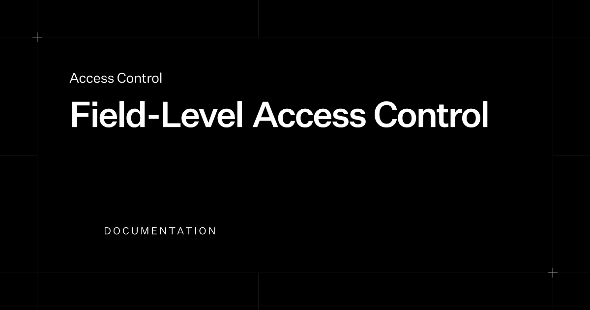 Fieldlevel Access Control Documentation Payload