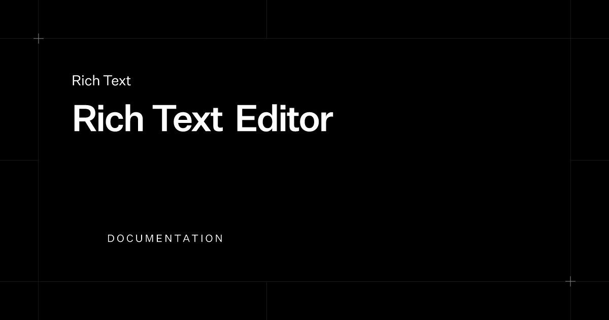 Rich Text Editor | Documentation | Payload