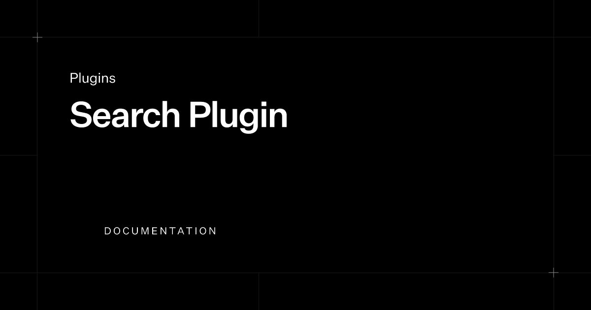 Search Plugin | Documentation | Payload