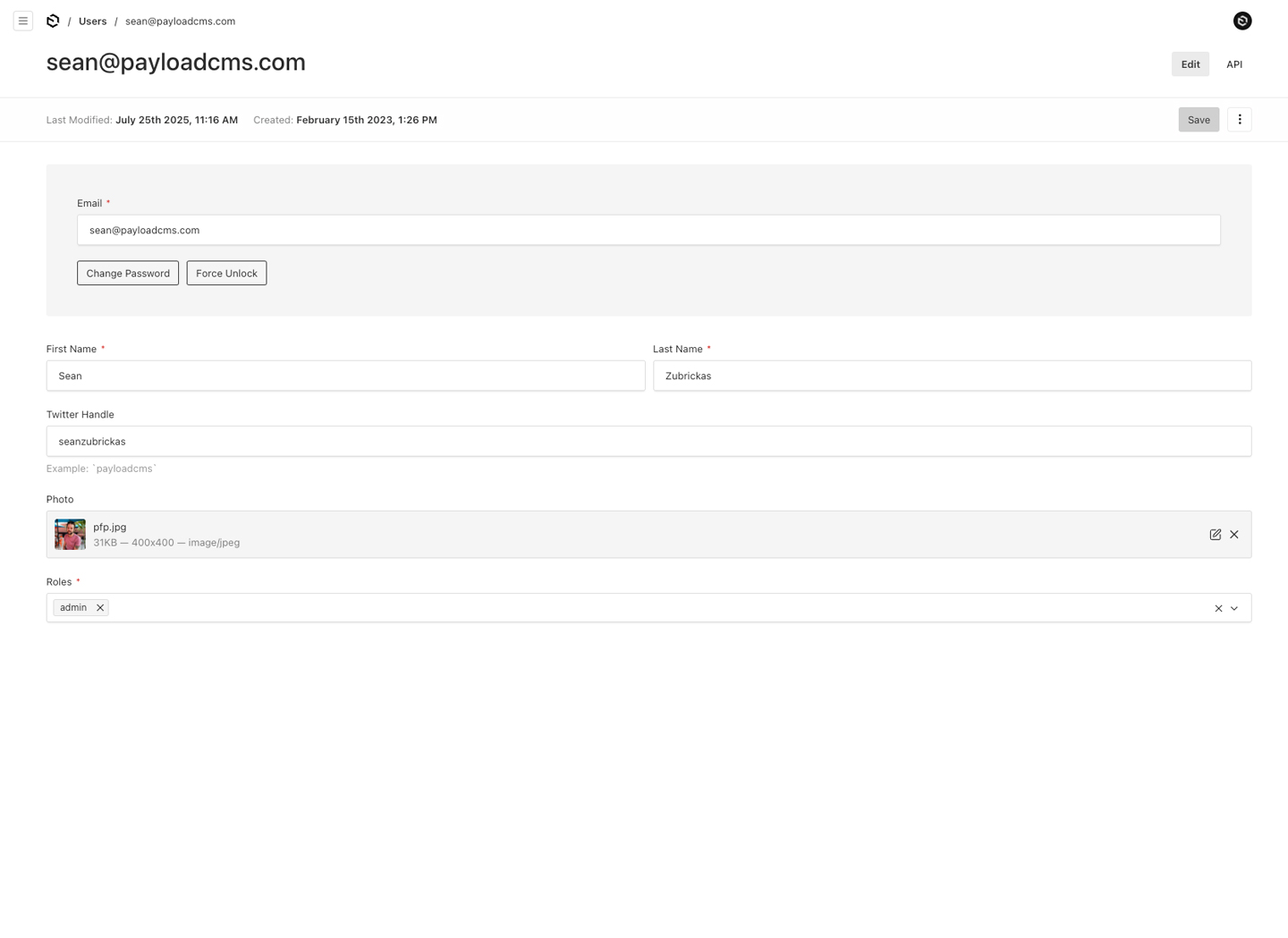 Authentication Admin Panel functionality