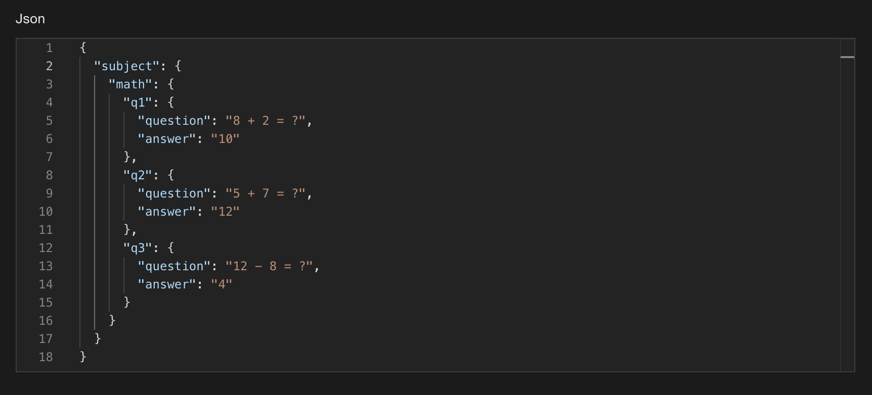 展示 Payload 管理面板中的 JSON 字段