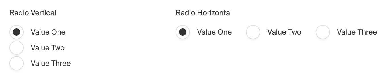 Shows a Radio field in the Payload Admin Panel