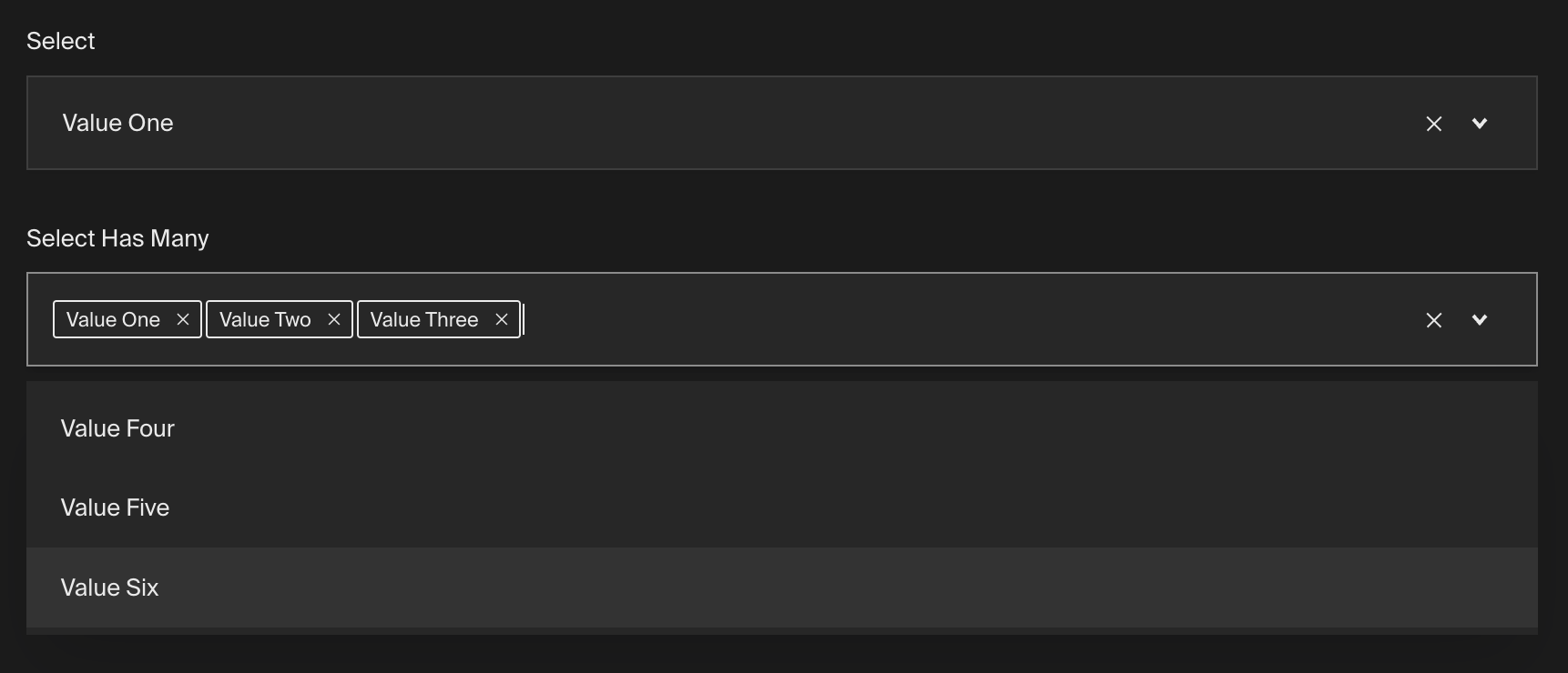 展示 Payload 管理面板中的 Select 字段